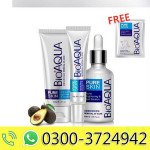 BIOAQUA 3 Pcs Anti Acne Removal Face Care Acne Treatment Set Acne Set Acne Serum Acne Cream and Acne Cleanser