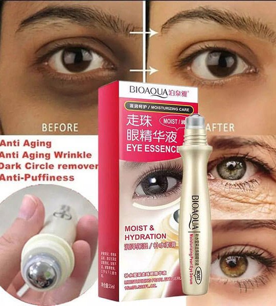 BioAqua Anti-Wrinkle Puffiness Eye Bag Removal Roll-On Eye Ball For Dark Circle Skin Care 15ml