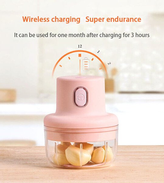 Double Bowl Rechargeable Powerful Mini Electric Food Garlic Chopper