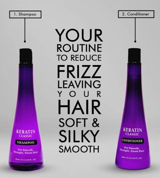 Keratin Classic Shampoo & Conditioner For Smooth Hair