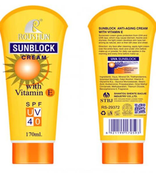 Sunblock Cream Sunscreen with vitamin E